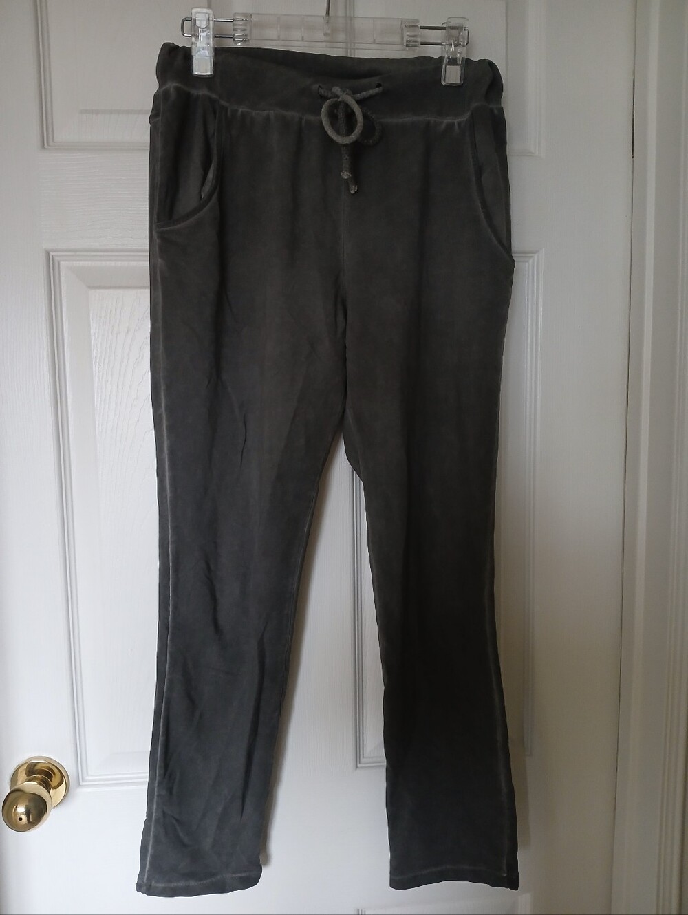 Bella Amore Slate Gray 100% Cotton Lounge Joggers - Size Medium